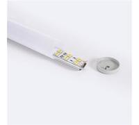 Profilé Aluminium Suspendu Rond 2 M Pour Rubans Led Jusqu'à 16 Mm Blanc 2 M Blanc Translucide