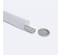 TechBrey Profilé Aluminium Suspendu Rond 2 m pour Rubans LED jusqu'à 22 mm Noir 2 m Noir translucide Noir
