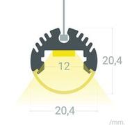 Ledkia Profilé aluminium suspendu rond pour rubans LED