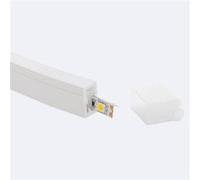 LEDKIA LIGHTING Profilé Néon SFLEX 12x20 Courbe Latérale pour Rubans LED IP20 jusqu'à 11 mm 2 m