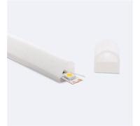 LEDKIA LIGHTING Profilé Néon SFLEX 15x13 Semi-Circulaire Courbe Verticale pour Rubans LED IP20 jusqu'à 10 mm 5 m