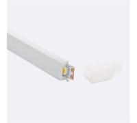 TechBrey Profilé Néon SFLEX 6x12 Courbe Latérale pour Rubans LED IP20 jusqu'à 8 mm 20 m Blanc