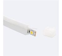 TechBrey Profilé Néon SFLEX 8x17 Courbe Latérale pour Rubans LED IP20 jusqu'à 8 mm 2 m Blanc