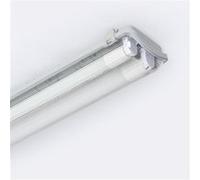 TechBrey Réglette Étanche 150 cm IP65 avec deux Tubes LED Cristal 22W 140lm/W 6000K Blanc froid Gris