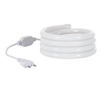 TechBrey Ruban LED Néon Dimmable 220V Blanc Froid Circulaire 360 9W/m Coupe 100cm IP67 Sur mesure 5 m Blanc G