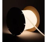 TechBrey Ruban LED Néon Dimmable 220V BOBINE 50m Circulaire SFLEXx17 8W/m Coupe 100cm IP65 Orange Blanc translucide