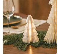 Ledkia Sapin de Noël LED Papier avec Batterie Likasi Blanc