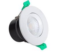 TechBrey Spot Downlight Ignifuge LED 5-8W Rond Dimmable IP65 Coupe Ø 65 mm Solid Design Ajustable Noir Sélectionnable (chaud-neutre) Noir