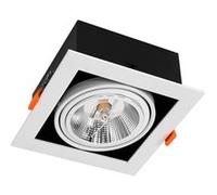 TechBrey Spot Downlight LED 12W Kardan AR111 Coupe 165x165 mm 4000K Blanc neutre Blanc / Noir