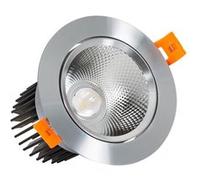 TechBrey Spot Downlight LED 15W Rond COB CRI90 Coupe Ø 90 mm Argentée No Flicker 4000K Blanc neutre Argenté