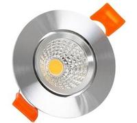 TechBrey Spot Downlight LED 5W Rond COB CRI90 Coupe Ø 55 mm Argentée No Flicker 5000K Blanc froid Argenté