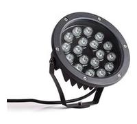 TechBrey Spot Extérieur LED 18W IP67 Colmar sur Piquet 3000K Blanc chaud Noir G