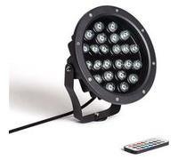TechBrey Spot Extérieur LED 24W RGB Colmar sur Piquet RGB Noir G