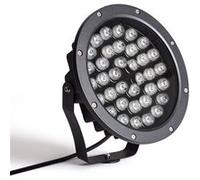 TechBrey Spot Extérieur LED 36W IP67 Colmar sur Piquet 3000K Blanc chaud Noir G