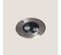 TechBrey Spot Extérieur LED Encastrable au Sol 3W Inox IP67 2700K Blanc chaud Argenté Ø80mm Argenté