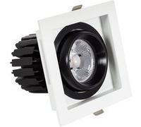 Spot Led Downlight Cob Carré Orientable 360º Expert Color No Flicker Cri90 12w Coupe 100x100mm No Flicker 3000k Blanc Chaud