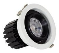 TechBrey Spot LED Downlight COB Rond Orientable 360º (UGR19) High Lumen Expert Color No Flicker CRI90 12W Coupe Ø 100mm No Flicker 4000K Blanc neutre Blanc / Noir