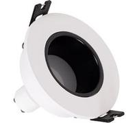 TechBrey Spot LED Downlight Conique GU10 6W Coupe Ø 75mm Faible UGR PC No Flicker 4000K Blanc neutre Blanc / Noir