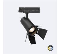 TechBrey Spot LED Fasano Cinéma 20W CCT Sélectionnable pour Rail Triphasé Dimmable Noir Noir