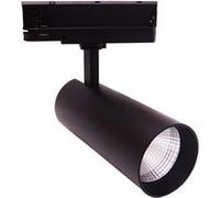 Ledkia Spot LED sur Rail Triphasé 40W Carlo Noir 5000K Blanc froid