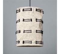 Ledkia Suspension Coton et Métal Sioux Large Blanc / Noir