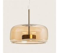 Ledkia Suspension LED 7W Métal et Verre Aba Ambre
