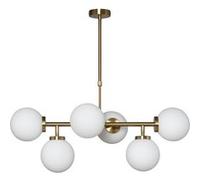 Suspension Métal et Verre Lautrec - TECHBREY - 850x800x450 mm - Jaune - Intérieur - LED - Contemporain - Design