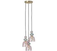 Suspension Métal et Verre Tri Baudelaire Vert