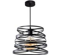 LEDKIA LIGHTING Suspension Métal Hura Noir | Compatible Ampoule LED E27 | Design Moderne pour Salon, Salle à Manger, Chambre