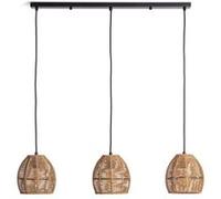 Ledkia Suspension Mahali 3 spots - Noir et beige