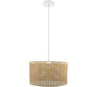 Ledkia Suspension rotin Mampa - Blanc naturel