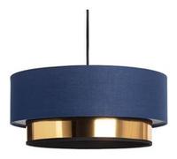 LEDKIA LIGHTING - Suspension Textile Friedrich | Design Élégant | Ampoule E27 Compatible | Installation Intérieure | Résistant et Facile à Entretenir | Éclairage Personnalisable, Bleu Marine, Tissu