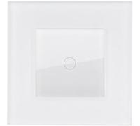 TechBrey Va-et-Vient Tactile Simple avec Plaque Crystal Modern Blanc Blanc
