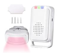 techextra Détecteur de Mouvement avec récepteurs avec 32 mélodies | détecteur de passage infrarouge sans fil, sonnette de porte sans fil, pour intérieur et extérieur camping-car maison garage