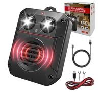 techextra Répulsif Anti Fouines Ultrason Voiture 12V - 1 pc, Anti Martre Voiture avec USB, répulsif à ultrasons pour martres pour Voiture Maison Grenier Jardin
