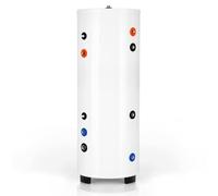 Techglobe Ballon ECS 400 L pour pompe à chaleur, DUPLEX 2205, 4 m² | Format vertical isolation PUR 50 mm, largeur 70 cm, hauteur 159 cm, poids 101 kg, pose stable et robuste au sol