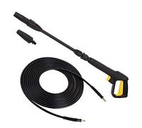 TECHKAR - Pistolet pour Nettoyeur Haute Pression avec Tuyau et Lance - Accessoires Karcher K2 K5 - Buse Réglable Vario - Click Quick Connect - 10 m