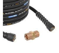 TECHKAR Remplacement Tuyau à Haute Pression - Accessoire pour Nettoyeur Haute Pression - Filetage M22x1,5-400 Bar - Compatible avec Karcher HD HDS - Longeur 25 m