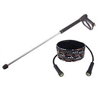 TECHKAR Tuyau à Haute Pression - Accessoire pour Nettoyeur Haute Pression - Filetage M22x1,5 - Pression Maximale 280 Bar - Compatible avec Karcher - Longeur du Tuyau 20 m