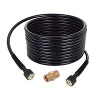 TECHKAR Tuyau d'Extension pour Nettoyeur Haute Pression - Tuyau de Rechange de 30 m - 150 Bar - Compatible avec Karcher Filetage M22x1.5 - Raccord de Tuyau et Embout Inclus