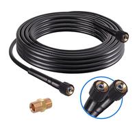 TECHKAR Tuyau d'Extension pour Nettoyeur Haute Pression - Tuyau de Rechange de 5 m - 150 Bar - Compatible avec Karcher Filetage M22x1.5 - Raccord de Tuyau et Embout Inclus