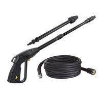 Techkar - Tuyau Nettoyeur Haute Pression 15 m, Pistolet, Lance M22x1,5 | Tuyau tressé en nylon avec raccord M22x1,5, pour certains Kärcher K2-K7 et nettoyeurs haute pression, maison et jardin