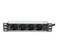 Techly I-CASE M10-4D Multiprise 10' 1U X4 - Prises Schuko