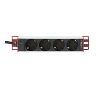 Techly I-CASE M10-4ITY Multiprise 10' 1U X4 - Prises Schuko