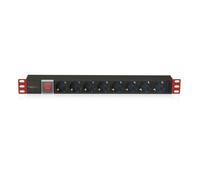 Techly I-CASE STRIP-81UD Multiprise 19" 1U X8 - Prises Schuko