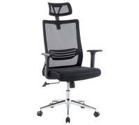 Techly ICA-CT MC021 chaise et fauteuil de bureau Siège rembourré Dossier grillagé Noir