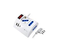 Techly IUPS-PCP-3DESK-USBC multiprise 1,5 m 3 sortie(s) CA Intérieure Blanc