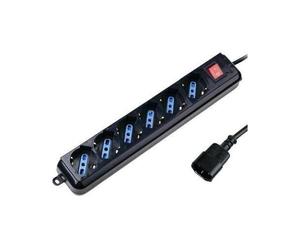 TECHLY MULTIPRESA 6 POSTI NERA CON SPINA VDE