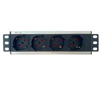 Techly Professional 23158 Multiprise Universelle 4 postes Rack 10"