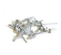 Techman - 100 rivets alu / acier à tête plate Ø 3 x 6 mm G